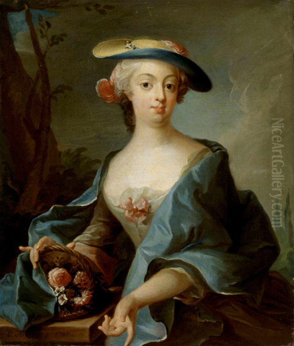 Portrait of a Lady Oil Painting by Olof Arenius