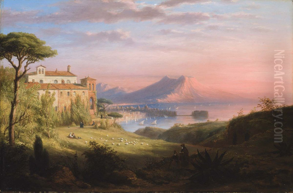 Bay of Naples Oil Painting by Robert Walter Weir