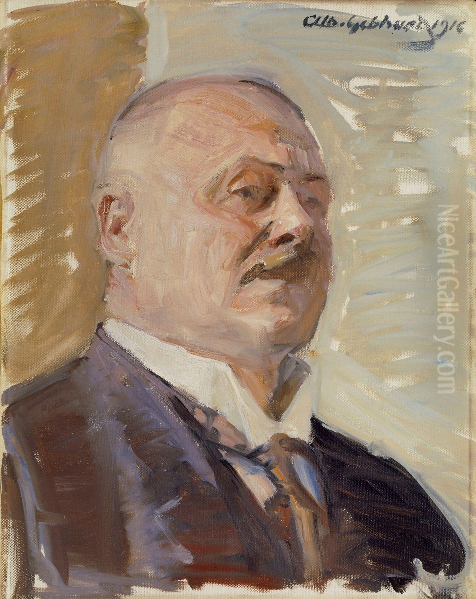 Self-Portrait Oil Painting by Albert Gebhard