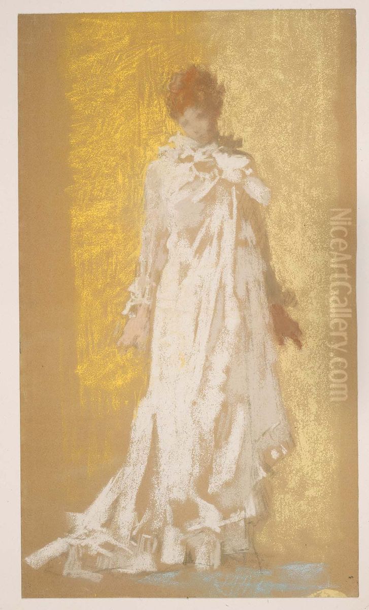 Draped Female Figure Oil Painting by Sarah W. Whitman