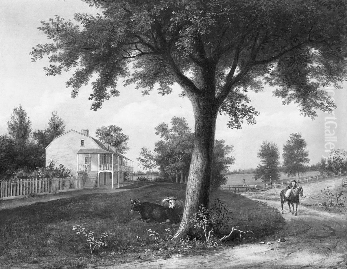Milford, North Wales, Pennsylvania Oil Painting by Thomas Birch