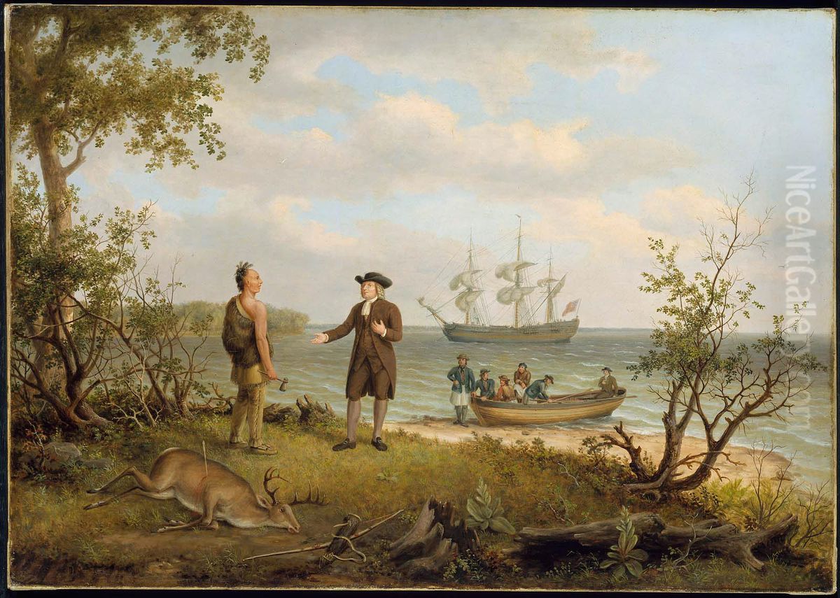 The Landing of William Penn Oil Painting by Thomas Birch