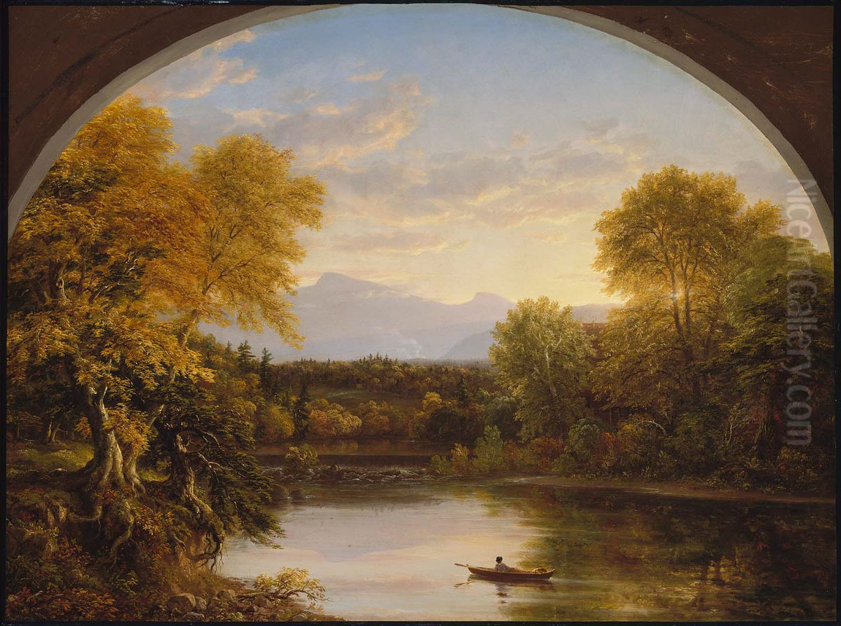 Sunset in the Catskills Oil Painting by Thomas Cole Sunset in the Catskills Oil Painting by Thomas Cole