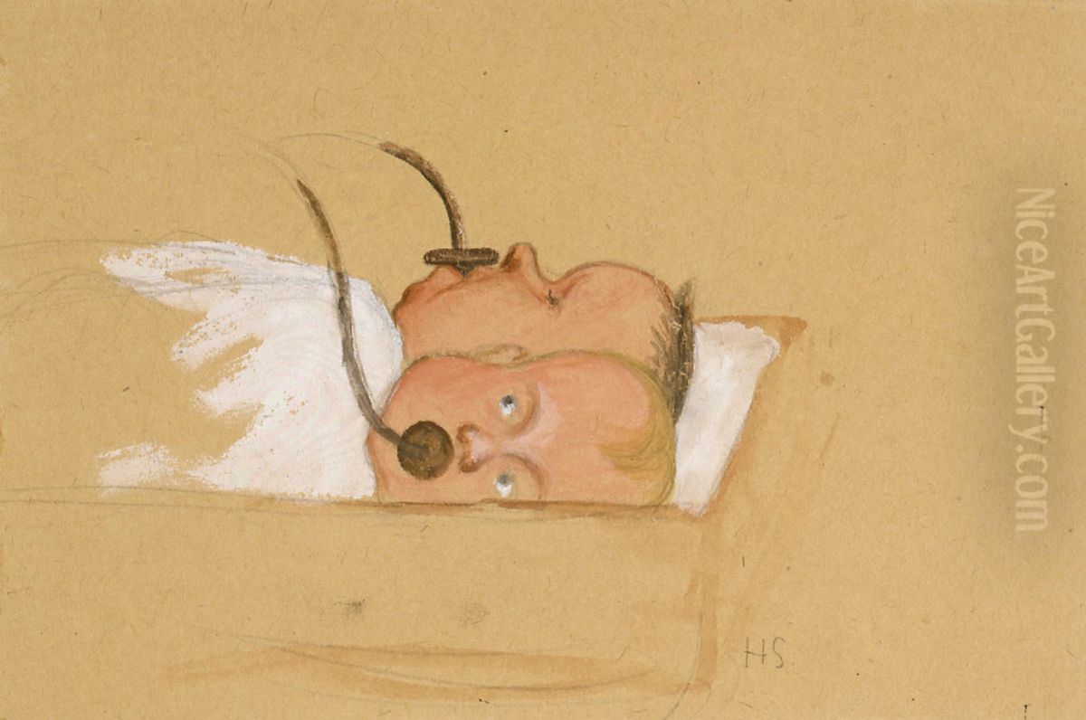 Kaksoset Oil Painting by Hugo Simberg