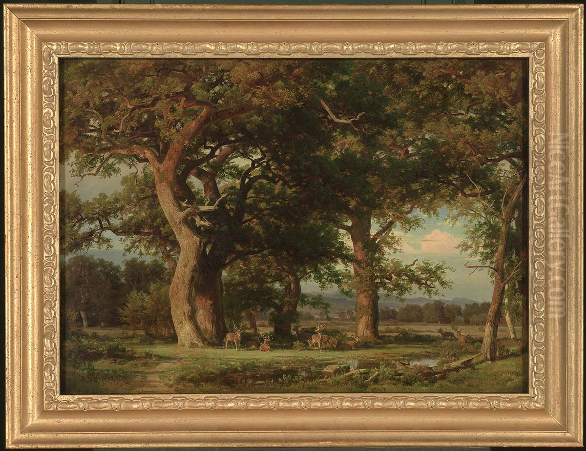 Outskirts of the Forest Oil Painting by Worthington Whittredge