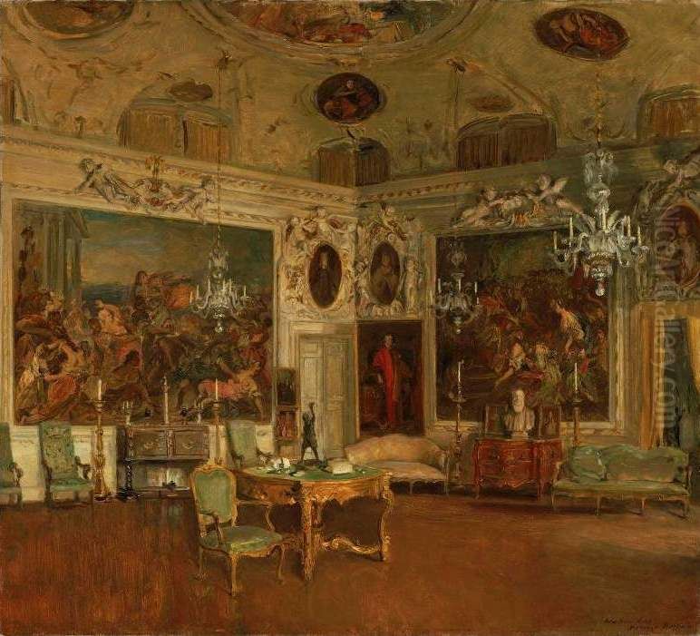 Interior of Palazzo Barbaro, Venice Oil Painting by Walter Gay