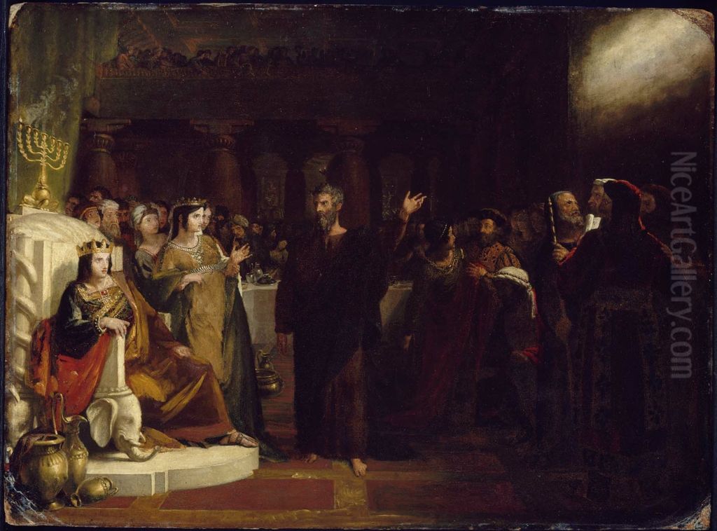 Study for Belshazzar's Feast Oil Painting by Washington Allston