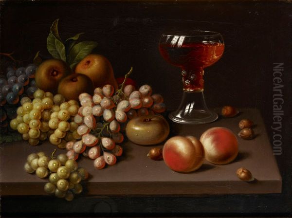 Hedelmaasetelma, kopio Jac. Stockmannin mukaan Oil Painting by Johan Erik Lindh