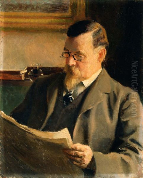 Portrait of the Artist's Father (James Paxton) Oil Painting by William McGregor Paxton