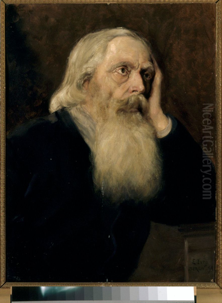 Portrait of an Old Man Oil Painting by Edvard Isto