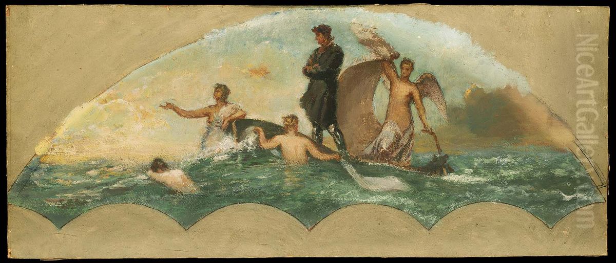 Sketch for the State Capitol at Albany (Discoverer) Oil Painting by William Morris Hunt