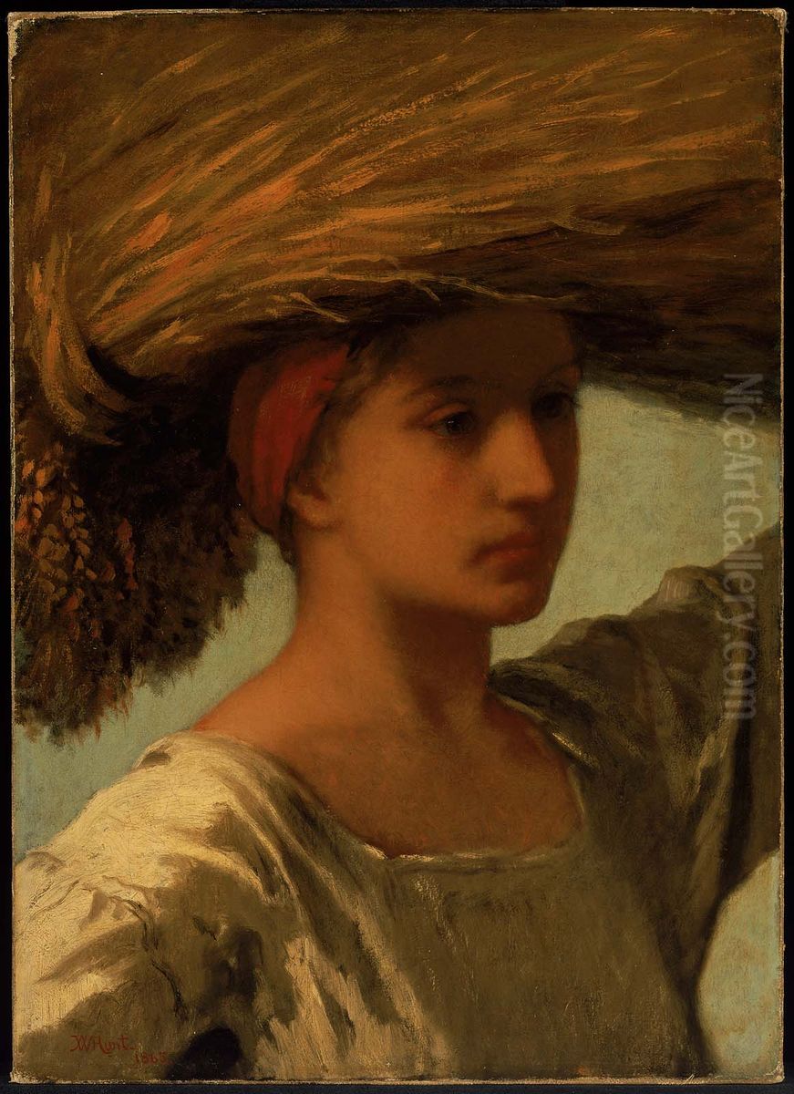 The Gleaner Oil Painting by William Morris Hunt