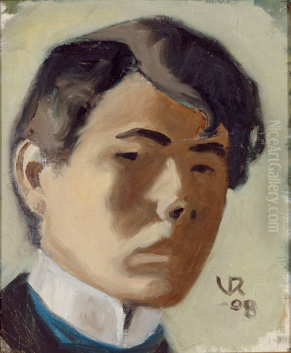 Self Portrait Oil Painting by Valle Rosenberg