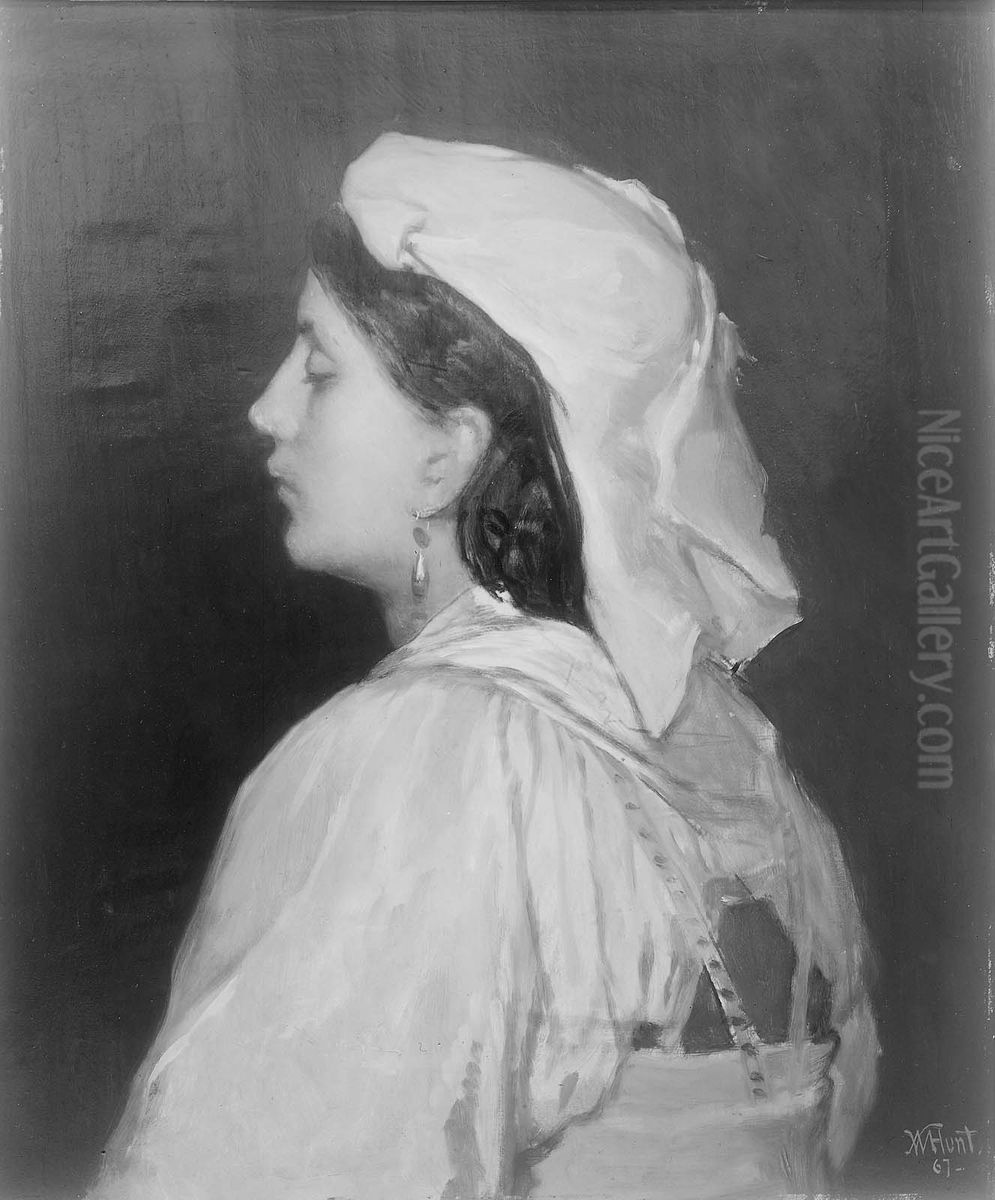Italian Girl Oil Painting by William Morris Hunt