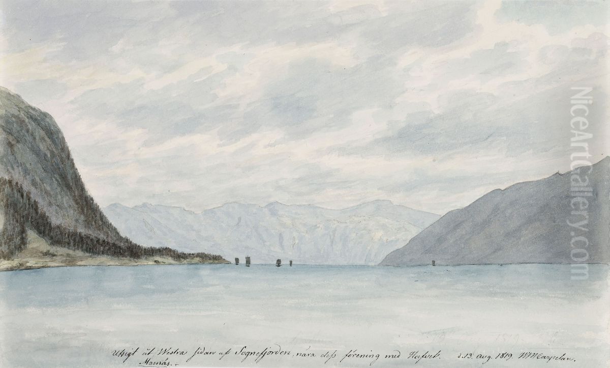 Sognefjorden invid havet Oil Painting by Wilhelm Carpelan