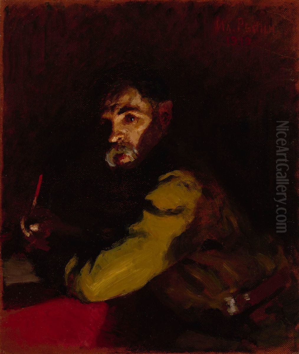 Skrivande lakare Oil Painting by Repin Iliya