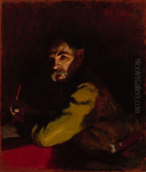 Writing Doctor Oil Painting by Repin Iliya