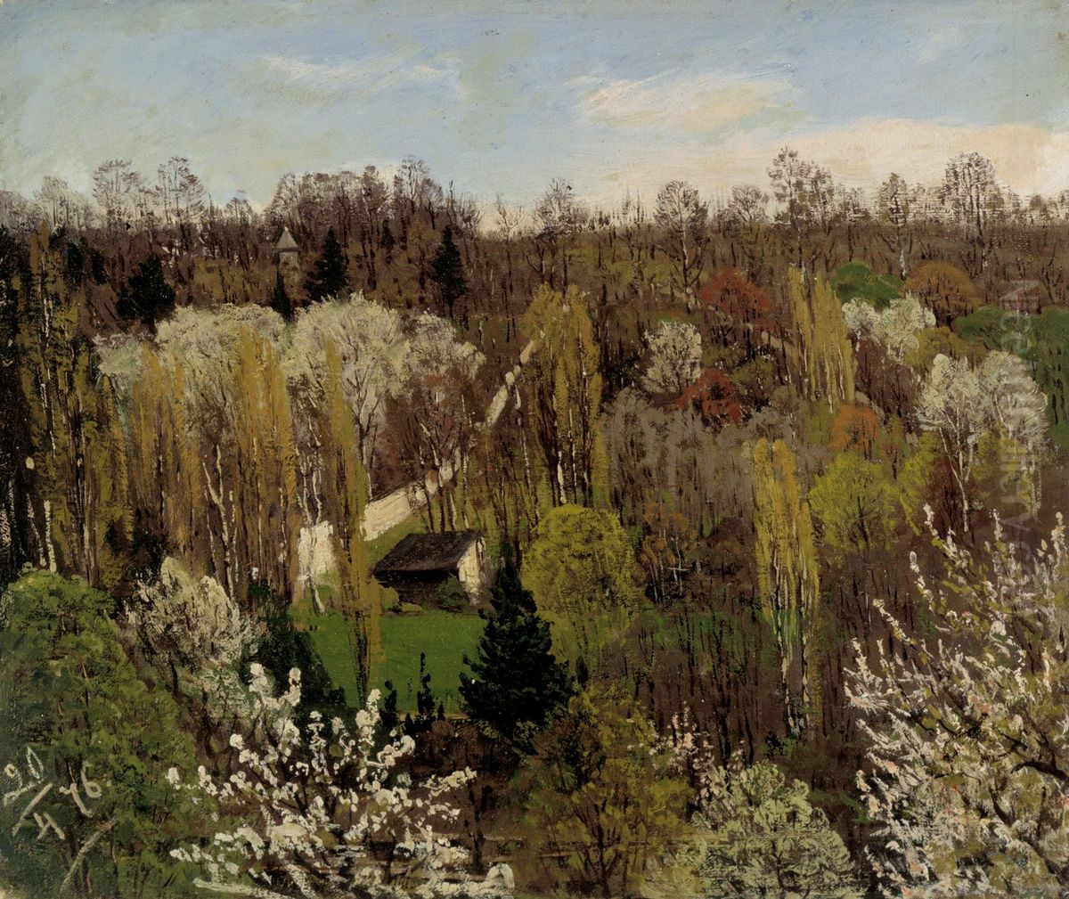 Spring Landscape Oil Painting by Fanny Churberg
