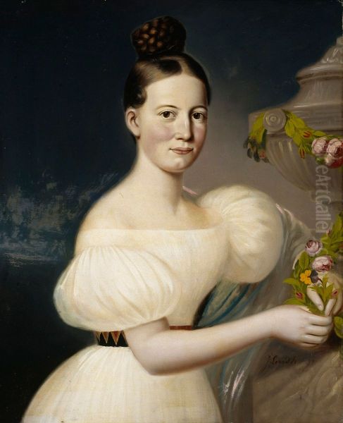 Portrait of Eva Torngren Oil Painting by Johan Erik Lindh