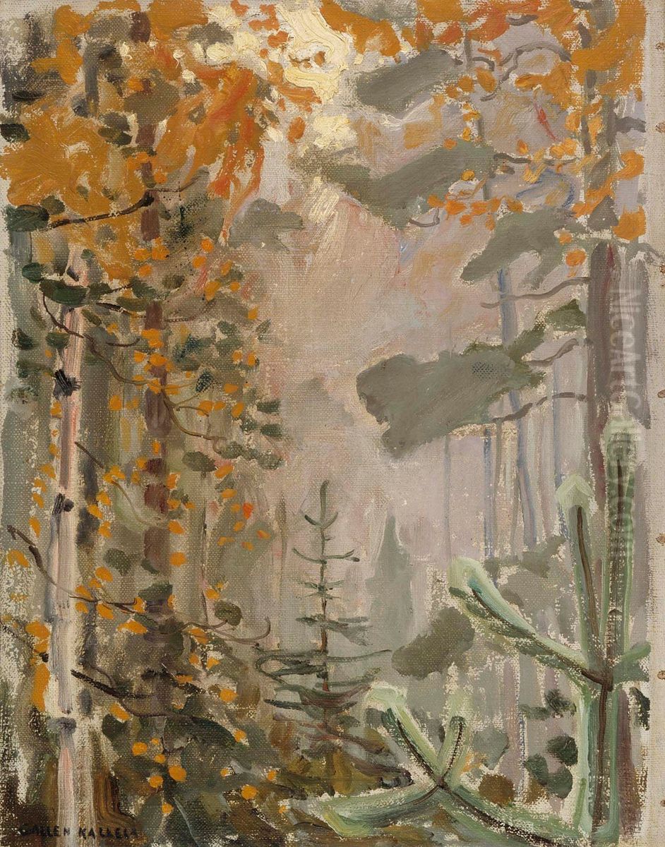 Autumn Landscape Oil Painting by Akseli Valdemar Gallen-Kallela