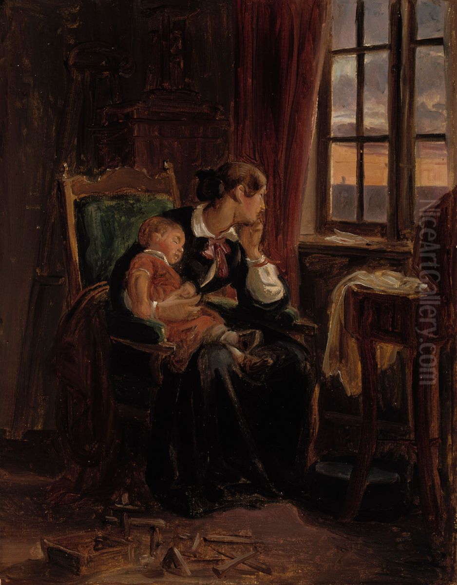 Kaipaus Oil Painting by Wilhelm Marstrand