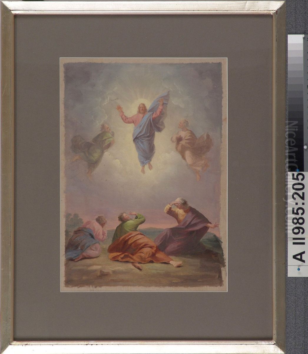 Kristuksen kirkastus, Sortavalan kirkon alttaritaulun luonnos Oil Painting by Berndt Godenhjelm