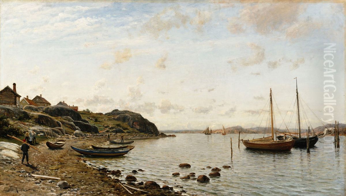 Rantakuva Oil Painting by Berndt Lindholm