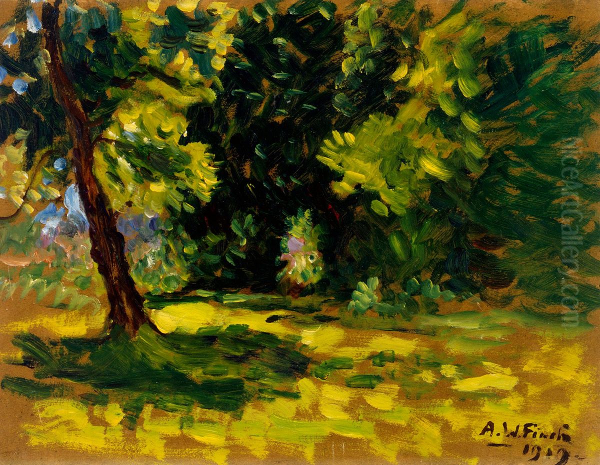 Bushes Oil Painting by Alfred William Finch