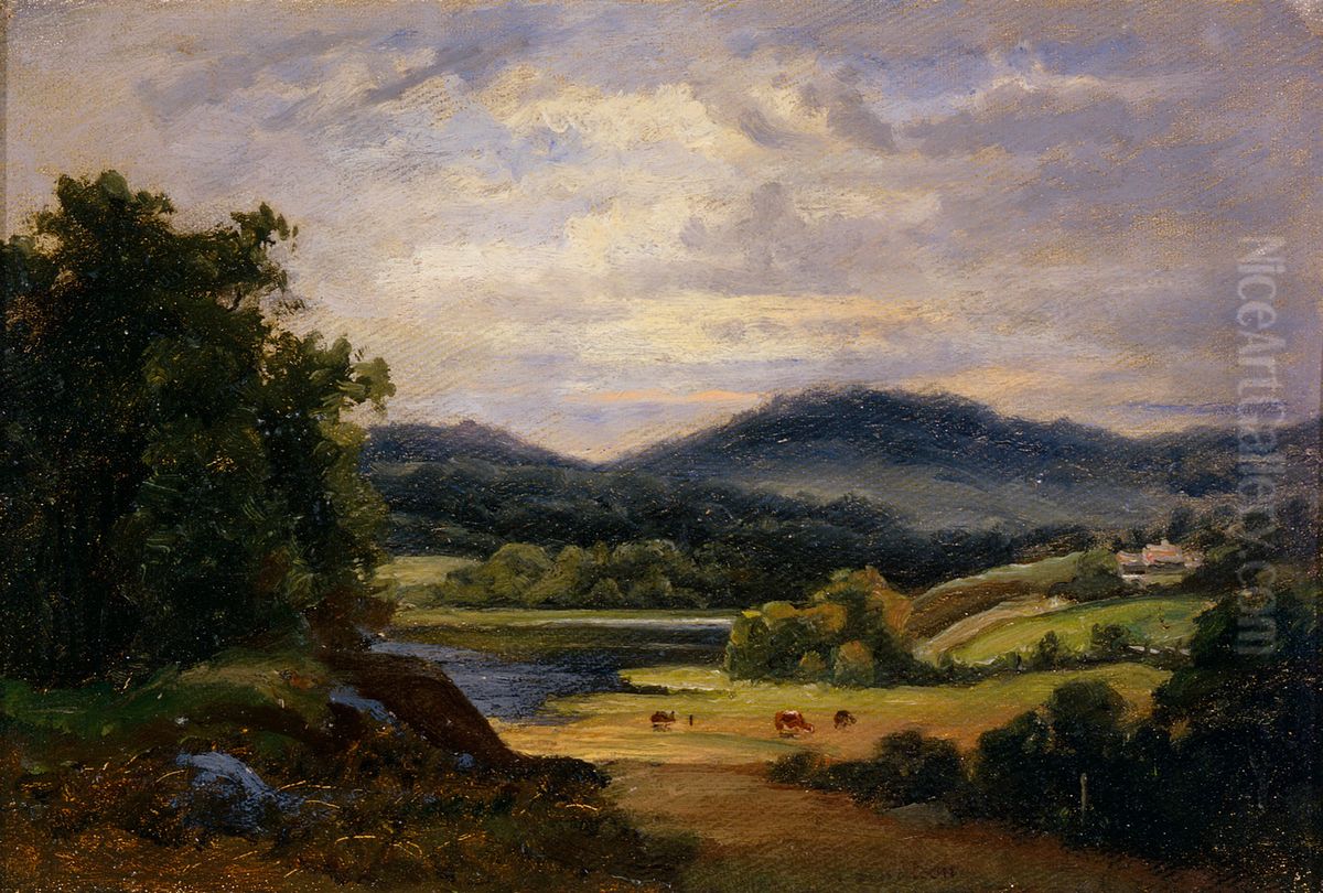 Landscape from Matinaho in Ylitornio Oil Painting by Johan Knutson
