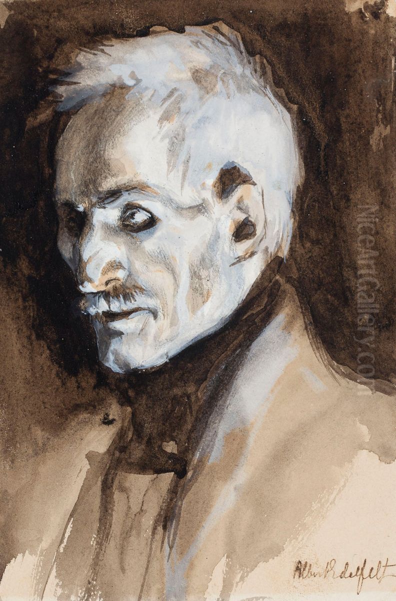 Vanrikki Stool Oil Painting by Albert Edelfelt