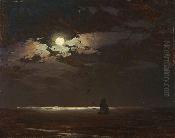 Kuutamo Oil Painting by Vladimir Orlovsky