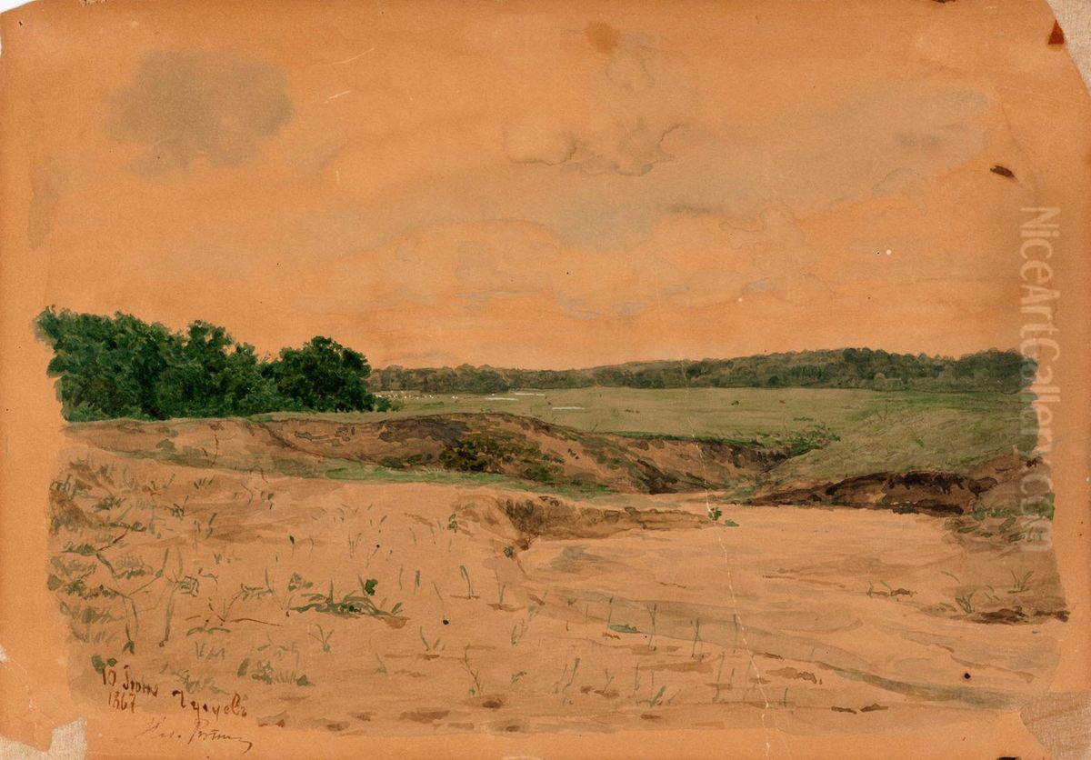 Landskap fran Tjugujev Oil Painting by Repin Iliya