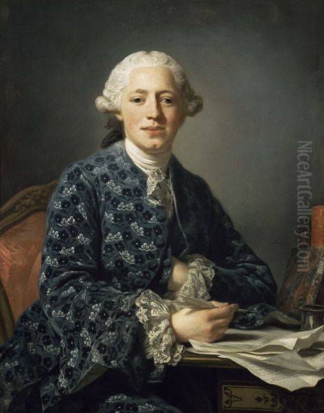 Vapaaherra Thure Leonard Klinkowstrom Oil Painting by Alexander Roslin