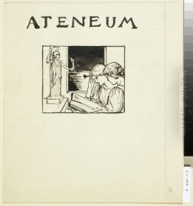 Ateneum-lehden kansiehdotus, julkaisija Wentzel Hagelstam