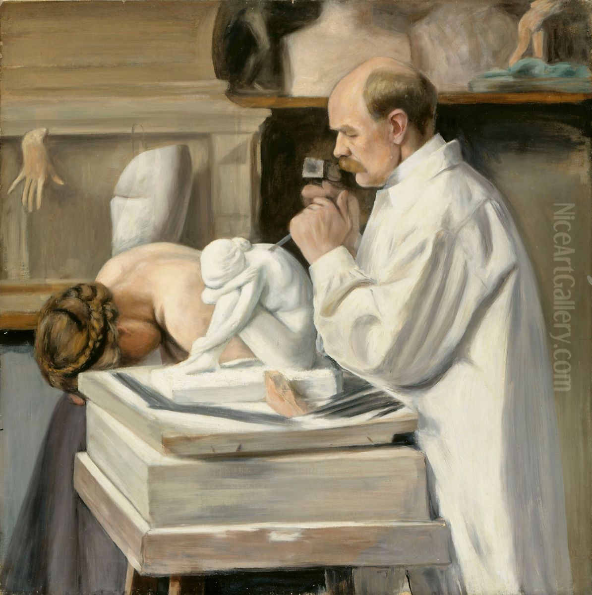 Portrait of Viktor Malmberg Oil Painting by Hugo Simberg