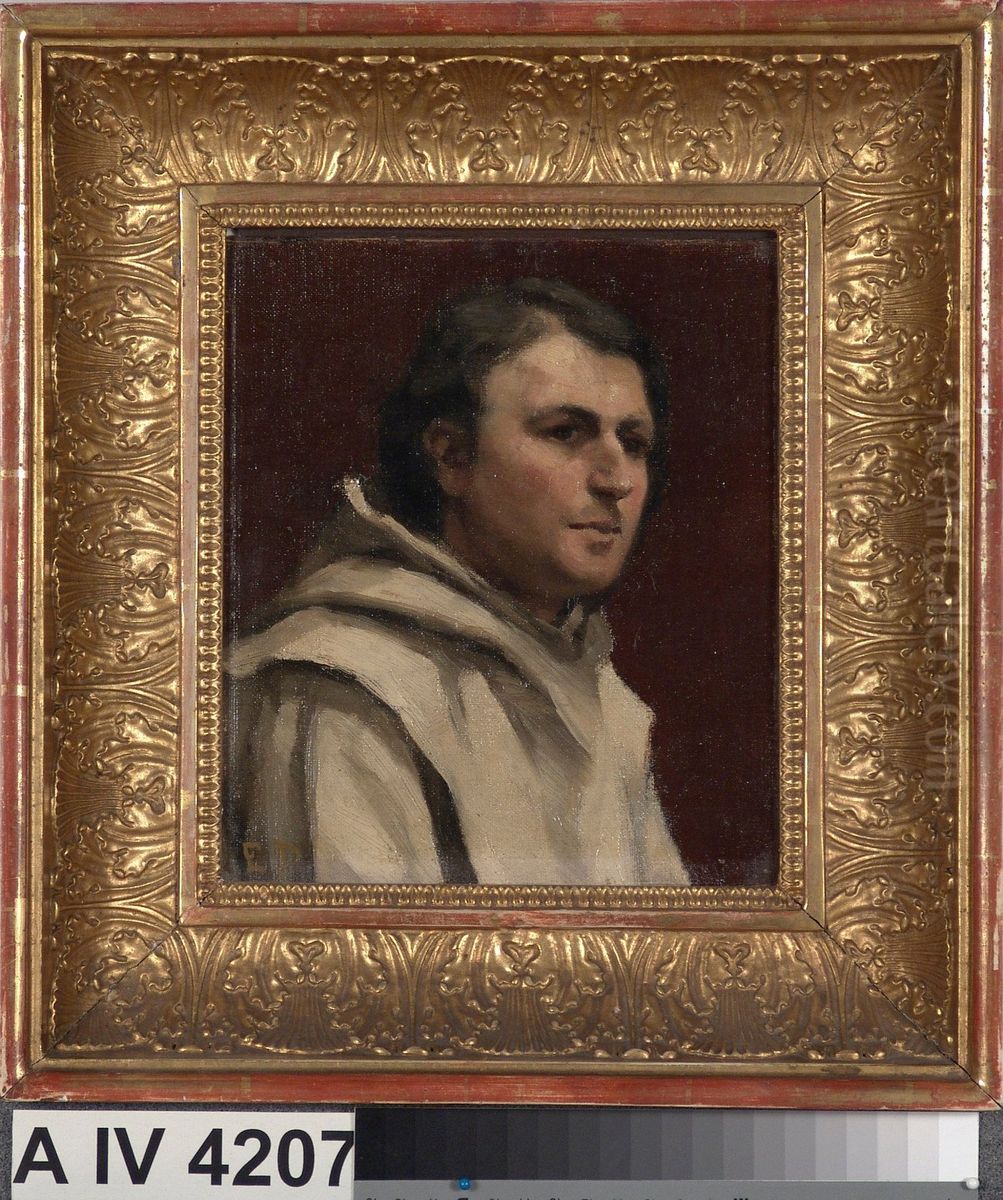 A Monk Oil Painting by Elin Danielson-Gambogi