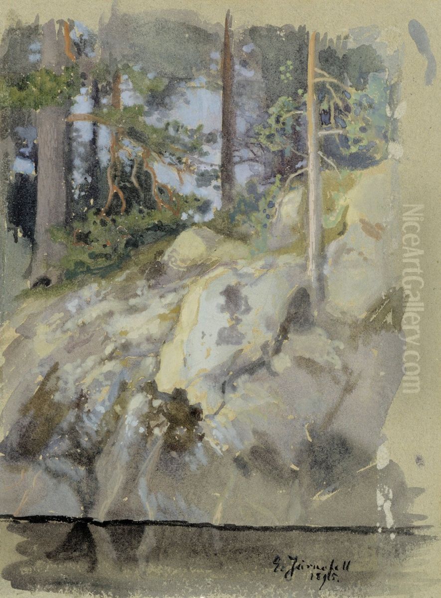 Rantakallio Oil Painting by Eero Jarnefelt