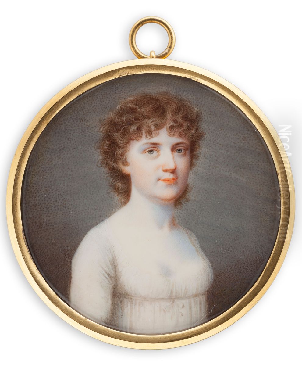 Portrait of a lady Oil Painting by Johan Erik Bolinder