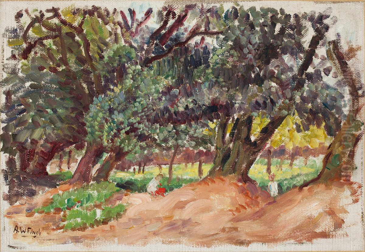 Puistokuva Englannista Oil Painting by Alfred William Finch
