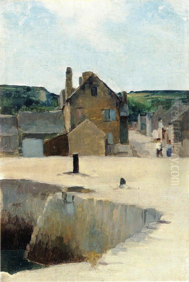 Kylakuva Bretagnesta Oil Painting by Eero Jarnefelt