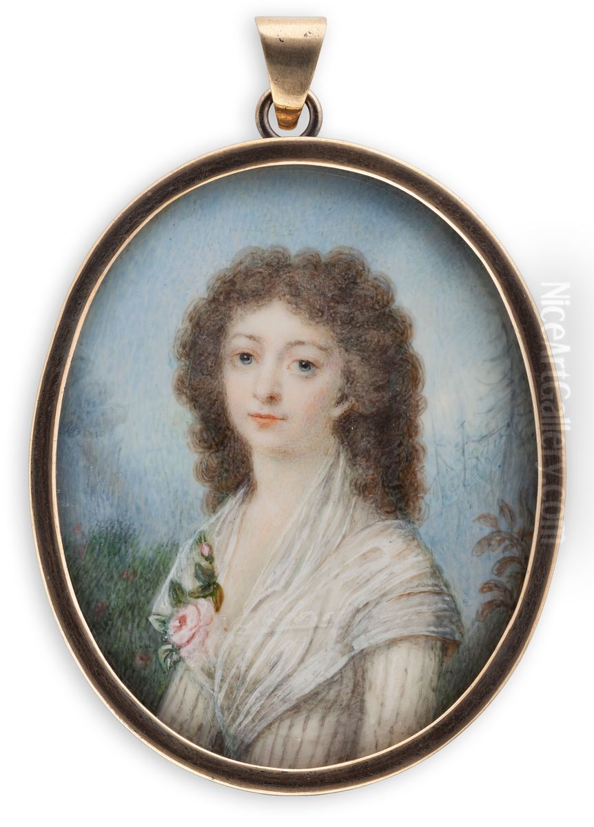 Portrait of a young lady Oil Painting by Elise Arnberg