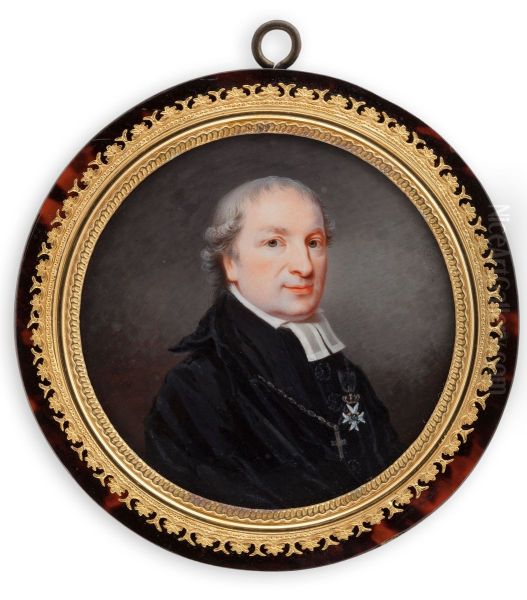 Bishop Olof Bjurback Oil Painting by Johan Erik Bolinder
