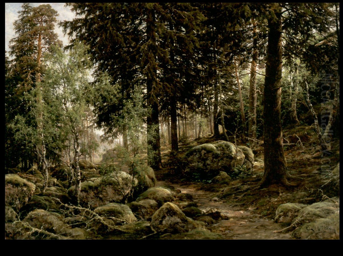 Metsansisusta Oil Painting by Berndt Lindholm
