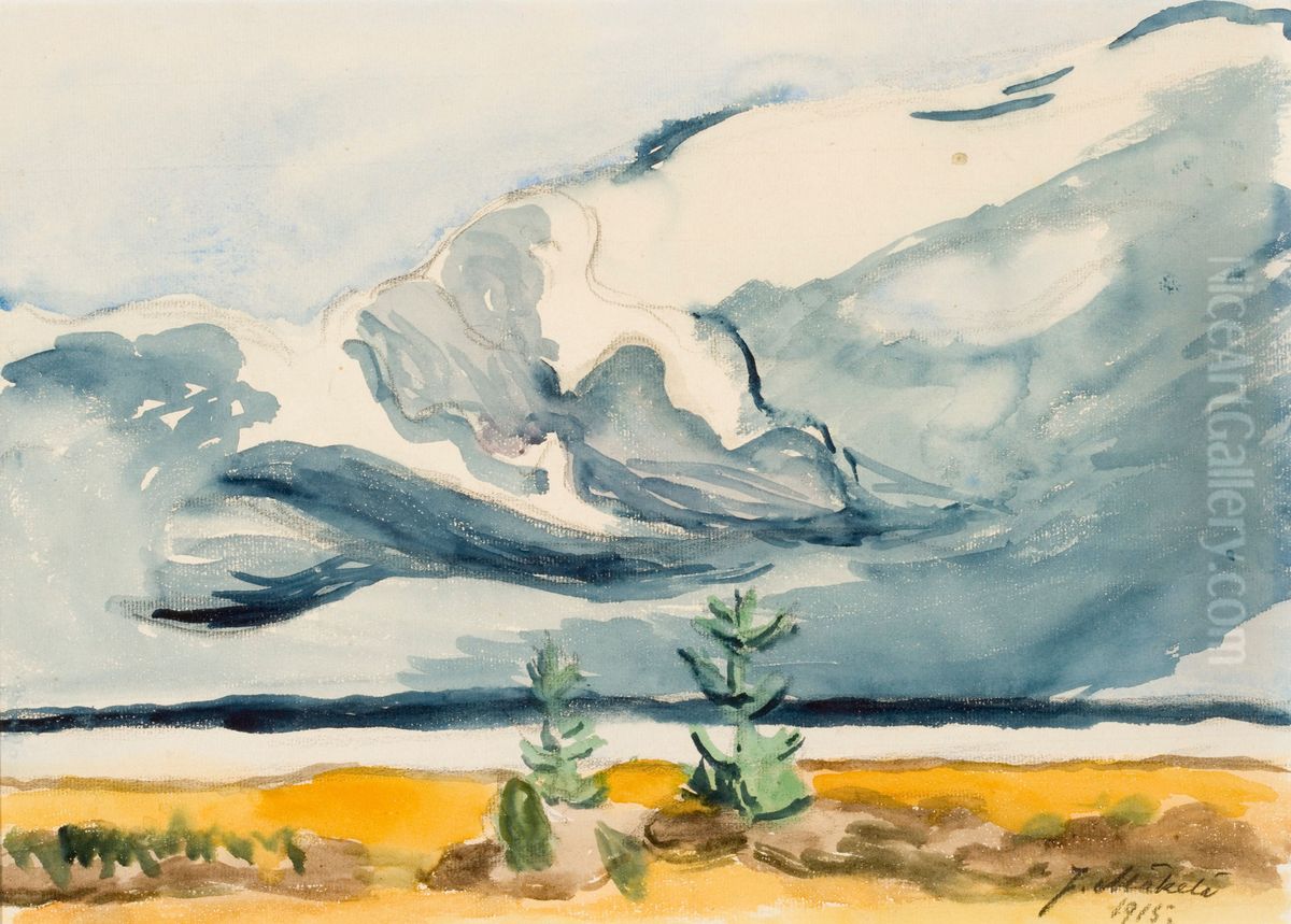 Autumn Clouds Oil Painting by Juho Makela