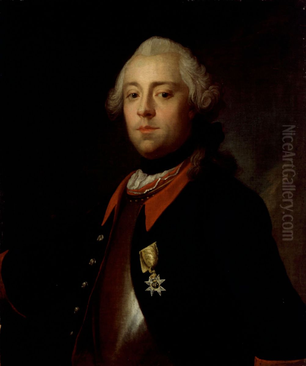 Lieutenant Carl de Geer Oil Painting by Olof Arenius