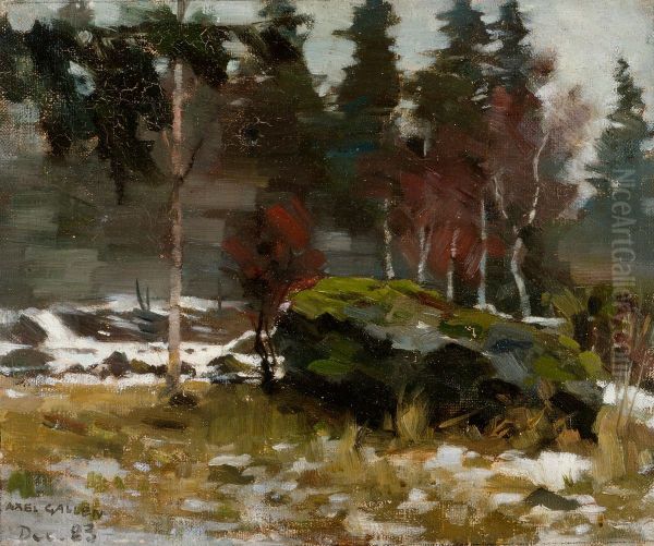 Varvinter Oil Painting by Akseli Gallen-Kallela