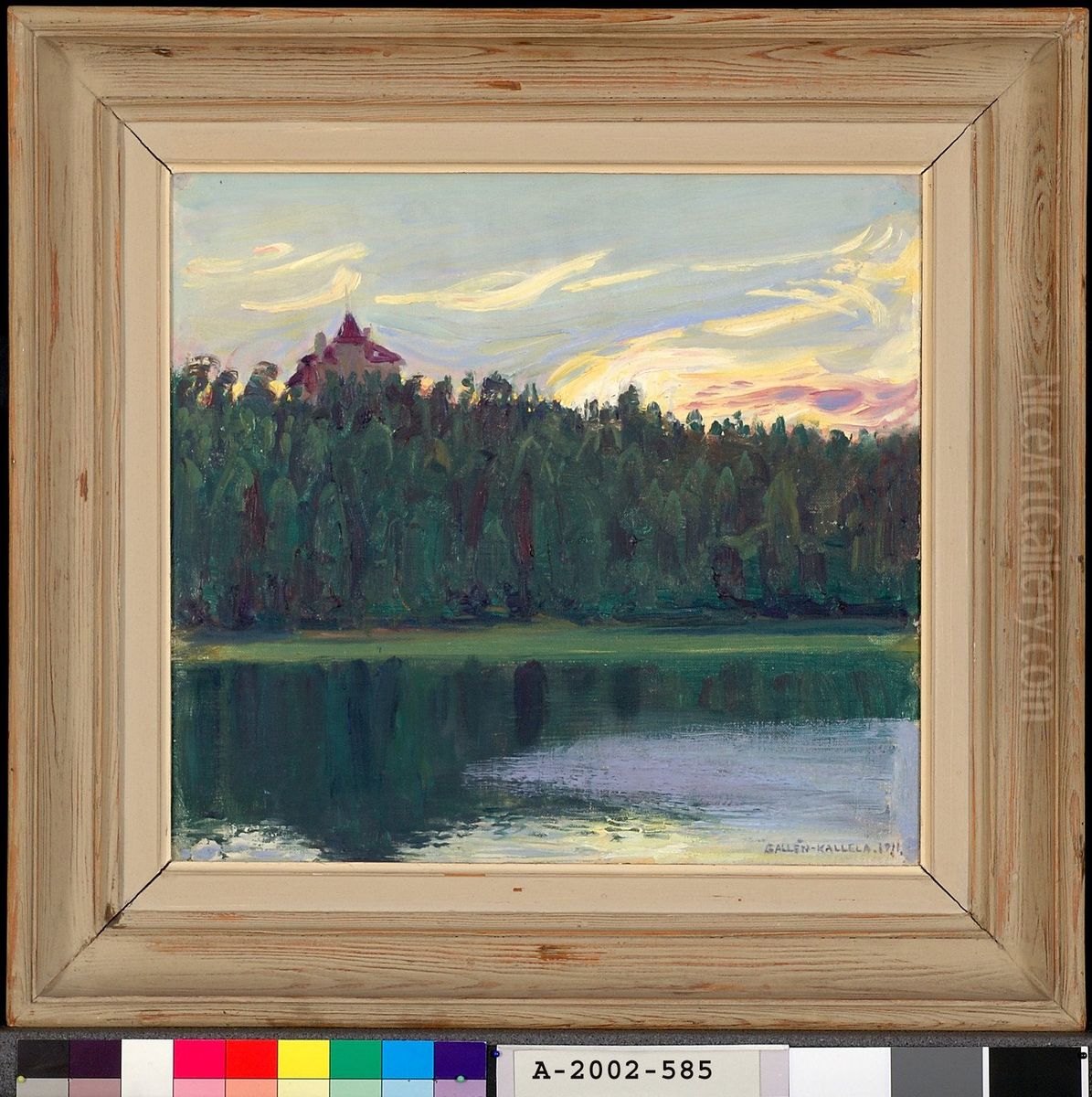 Insjolandskap Oil Painting by Akseli Valdemar Gallen-Kallela
