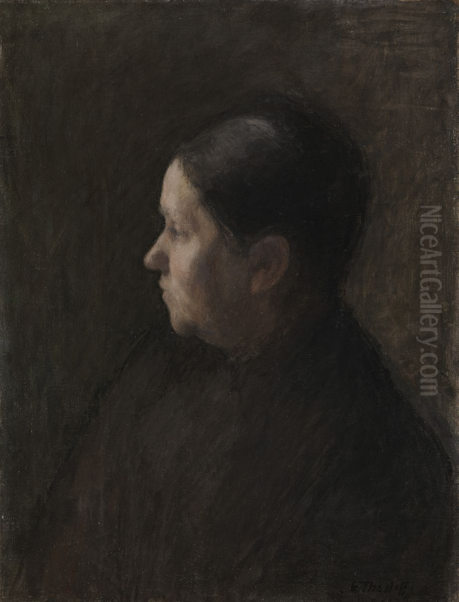 Portrait of the Artist's Mother Oil Painting by Ellen Thesleff Portrait of the Artist's Mother Oil Painting by Ellen Thesleff