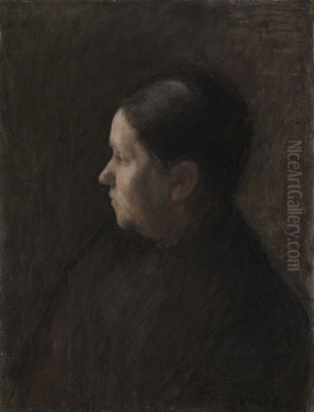 Portrait of the Artist's Mother Oil Painting by Ellen Thesleff