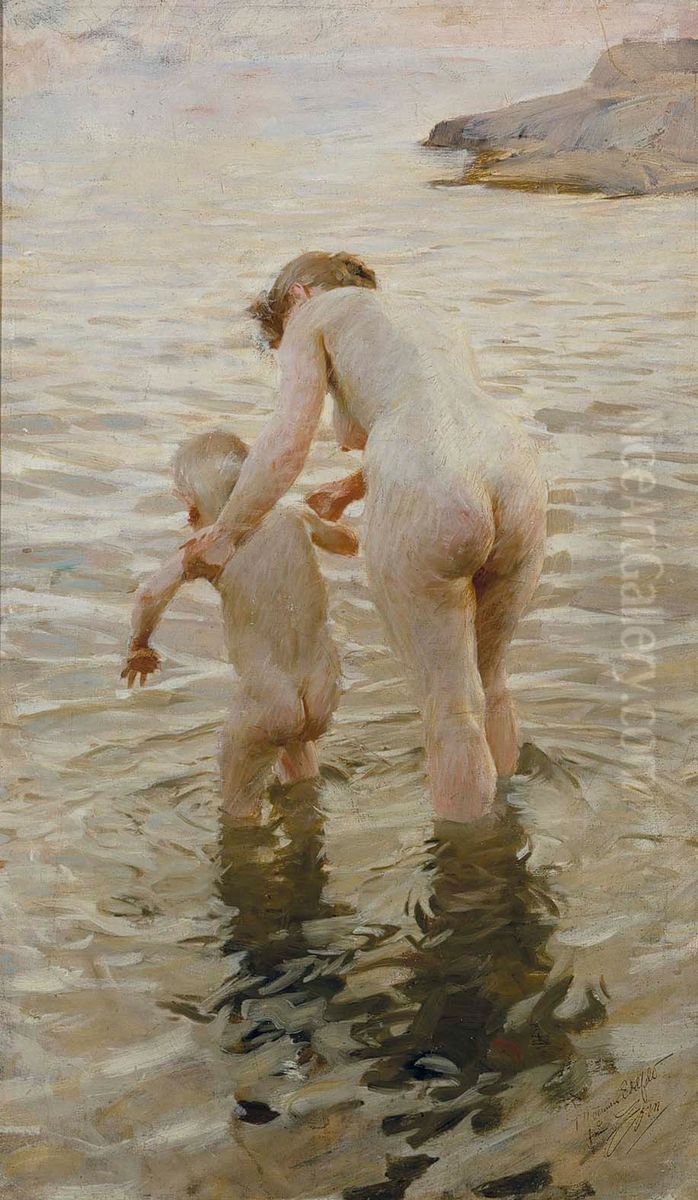 The First Time Oil Painting by Anders Zorn